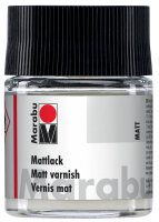 Marabu Vernis mat, mat, 50 ml, dans une boîte en verre