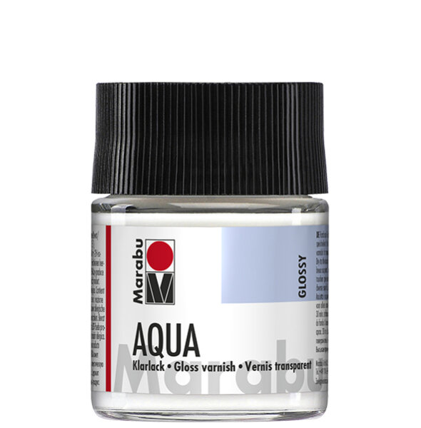 Marabu Klarlack Aqua, transparent-glänzend, 50 ml, im Glas