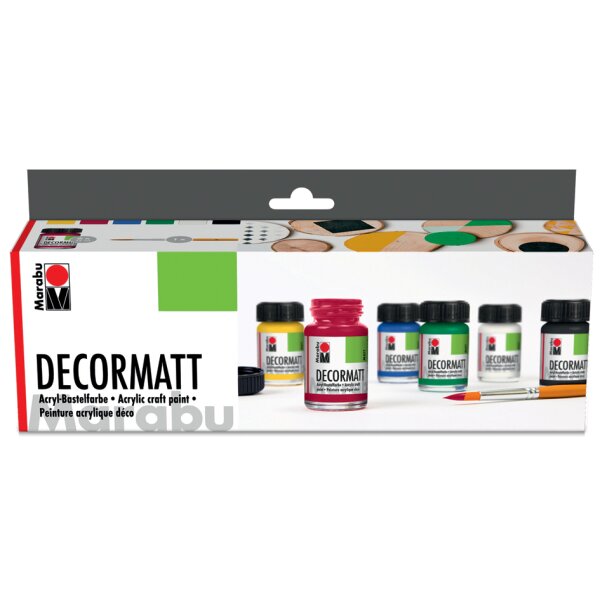 Marabu Peinture acrylique Decormatt, kit de démarrage