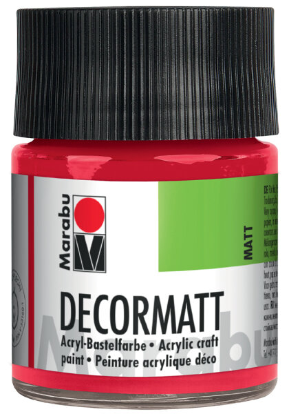 Marabu Acrylfarbe "Decormatt", dunkelbraun, 50 ml, im Glas