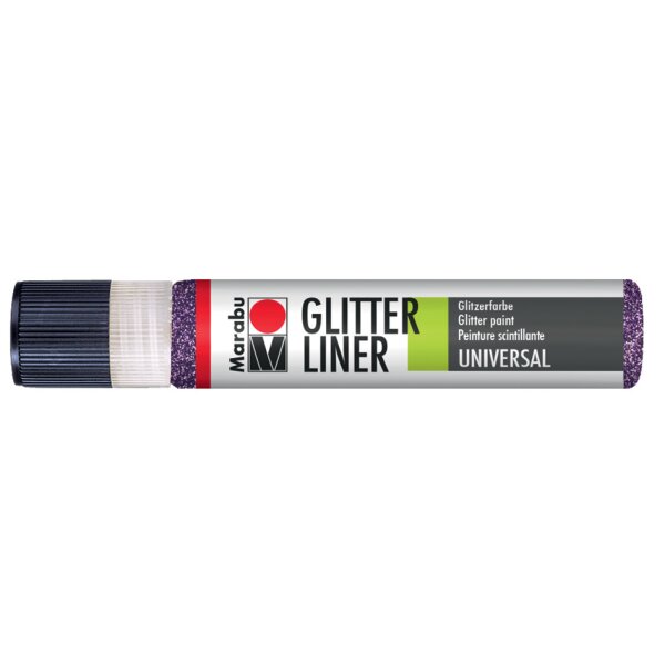 Marabu Peinture &agrave; effet Glitter-Liner, blanc scintillant
