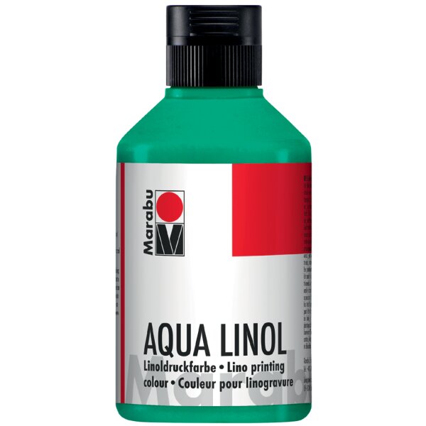 Marabu Aqua-Linoldruckfarbe, mittelgelb, 250 ml
