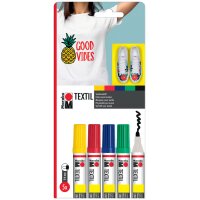 Marabu Marqueur pour textile Textil Painter, blister de 5