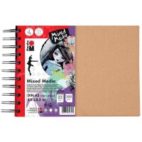 Marabu Cahier à spirale Mixed Media, format A5,...