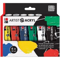 Marabu Acrylfarben-Set "Artist Acryl", 6 x 22 ml