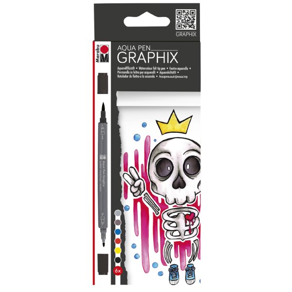 Marabu Aquarellfasermaler "GRAPHIX" METROPOLITAN