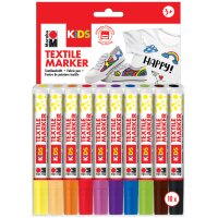 Marabu KiDS Textilmarker, 5 x 3 ml, 5er Blister