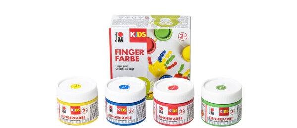Marabu KiDS Fingerfarbe, 100 ml, 6er Set