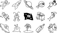 HEYDA Kit de tampons à motifs pirates &...