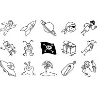 HEYDA Kit de tampons à motifs pirates &...