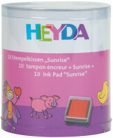 HEYDA Set de tampons encreurs Sunrise, boîte transparente
