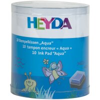 HEYDA Stempelkissen-Set "Aqua", Klarsicht-Runddose