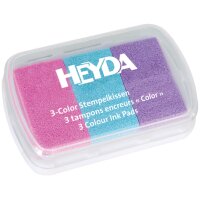 HEYDA Tampons encreurs 3-Color assortiment de bleu