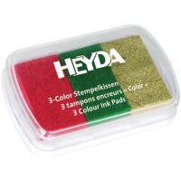 HEYDA Tampons encreurs 3-Color assortiment de bleu