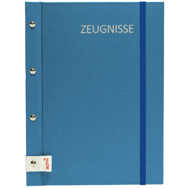ROTH Zeugnismappe Metallium mit Buchschrauben, blau