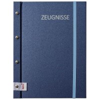 ROTH Zeugnismappe Metallium mit Buchschrauben, blau
