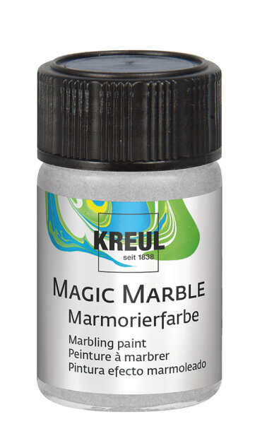 KREUL Marmorierfarbe "Magic Marble", silber, 20 ml