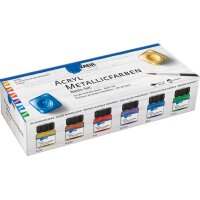 KREUL Acryl-Metallicfarbe, Basis-Set