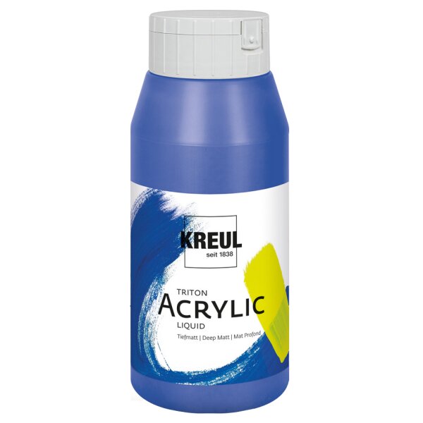 Vernice Acrilica Kreul Solo Goya Triton S, Ocra Chiaro Brillante, Flacone 750 Ml, Effetto Lucido, Base Acqua, Per Artisti E Decorazione