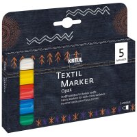 KREUL Marqueurs textiles JAVANA texi mäx OPAK, 5...
