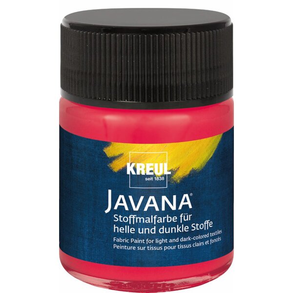 KREUL Textilfarbe JAVANA, schwarz, im Glas, 50 ml