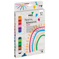 KREUL Marqueurs textiles medium Junior, set de 12