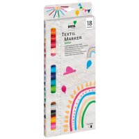 KREUL Marqueurs textiles medium Junior, set de 18