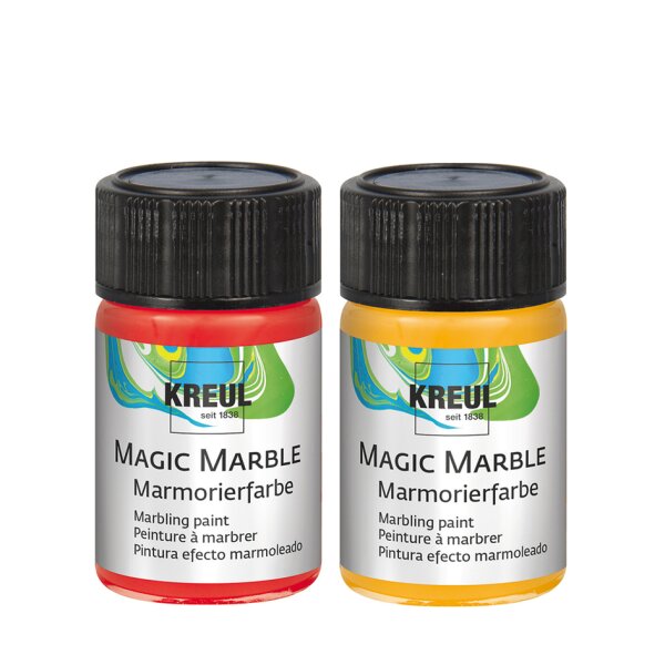KREUL Peinture à marbrer Magic Marble, 20 ml, jaune néon