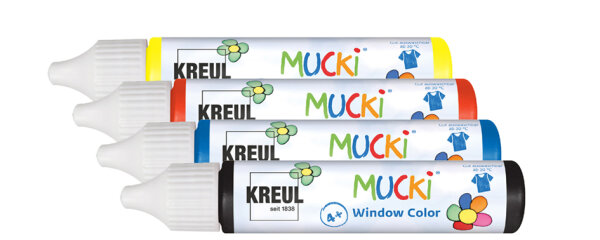 KREUL Window Color Pen "MUCKI", 4er-Set