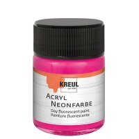 KREUL Acryl-Neonfarbe im Glas, neongelb, 50 ml