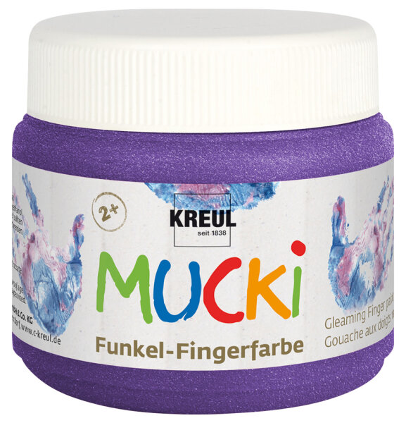 KREUL Funkel-Fingerfarbe "MUCKI", drachen-silber, 150 ml