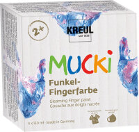 KREUL Funkel-Fingerfarbe "MUCKI", 150 ml, 4er-Set
