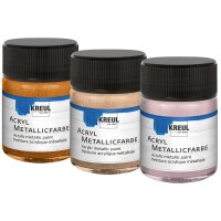 KREUL Peinture acrylique métallique, champagne, 50 ml