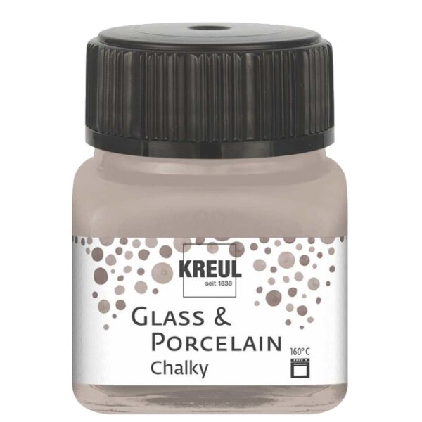 KREUL Peinture pour verre et porcelaine Chalky, Smoky Stone