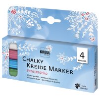 KREUL Kreidemarker Chalky, Medium, 4er-Set Fensterdeko