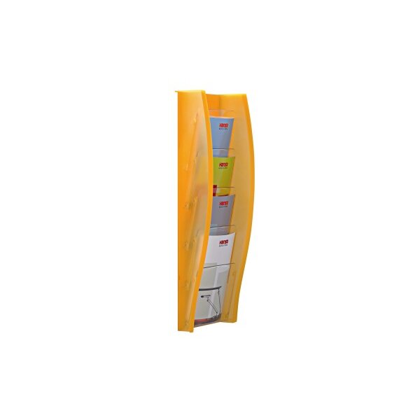 STYRO Wandprospekthalter A4 128-340.0240 orange 4 Fächer