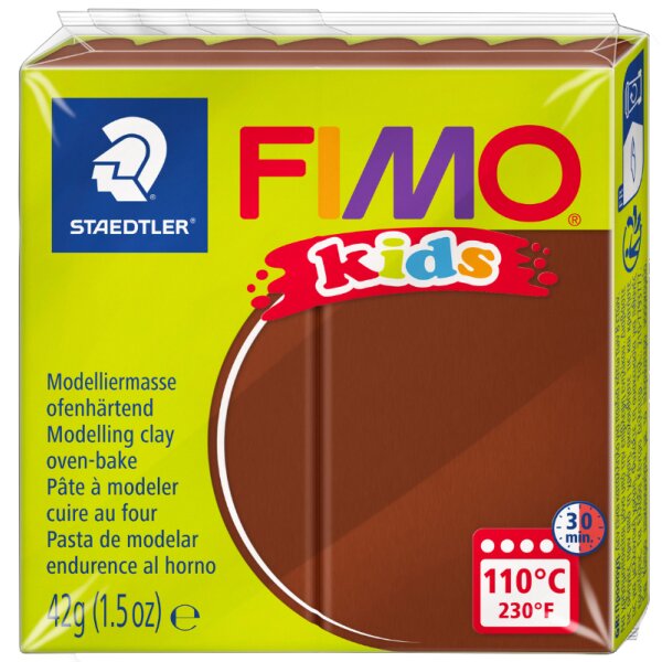 FIMO kids Pâte à modeler, à cuire au four, 42 g, marron