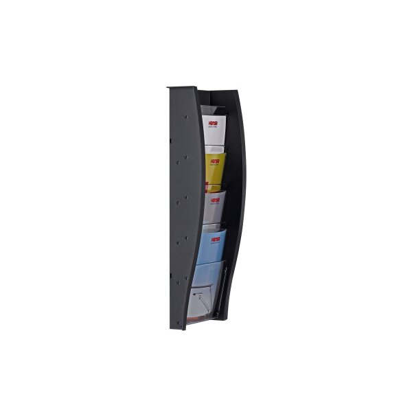 STYRO Wandprospekthalter A5 128-350.0292 anthrazit 5 F&auml;cher