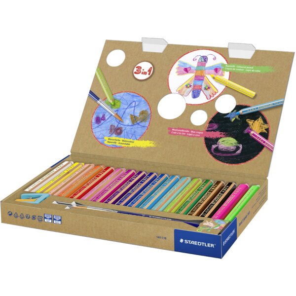 STAEDTLER Hexagonal-Buntstift Noris junior, 18er Kartonetui