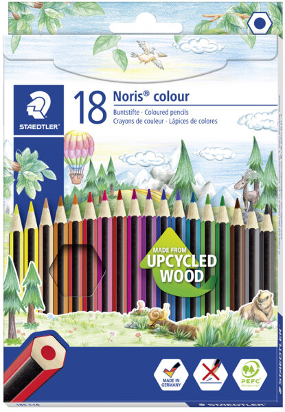 STAEDTLER Crayon de couleur Noris Colour, étui carton de 18