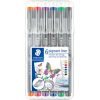 STAEDTLER Pigmentliner, Strichstärke: 0,3 mm, 6er Etui