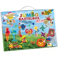 folia Bastelpapier-Koffer Jumbo, 107-teilig
