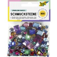 folia Pierres precieuses, assorti en carrés et ronds