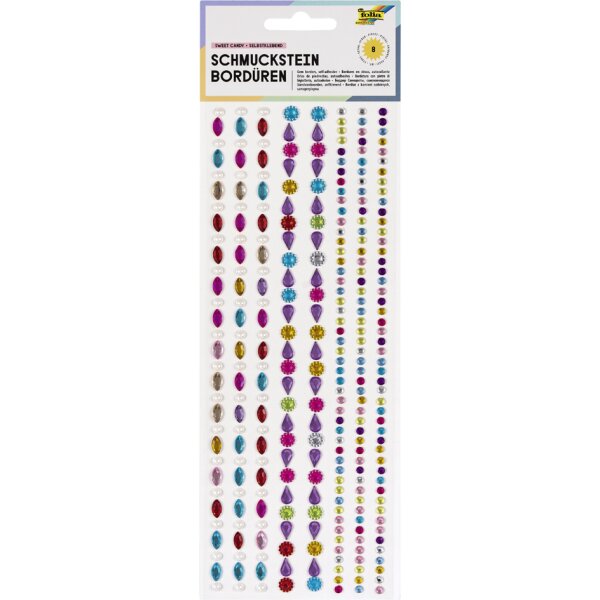 folia Schmucksteinbord&uuml;re "Candy 1", selbstklebend