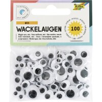 folia Yeux vacillants, autocollants, tailles assorties