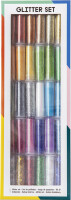 folia Glitterpulver-Set, 30 Dosen à 3 g, farbig...