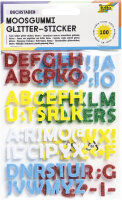 folia Stickers scintillant caoutchouc mousse, lettres