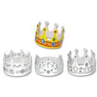 folia Kinderkronen, aus Pappe, verschiedene Modelle sortiert