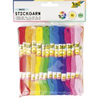 folia Stickgarn, 52 Docken à 8 m, farbig sortiert