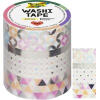 folia Deko-Klebeband Washi-Tape HOTFOIL SILBER, 4er Set